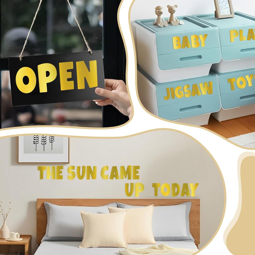 117 Pcs Bulletin Board Letters Large Letter Stickers 4 Inch Self Adhesive Vinyl Waterproof Alphabet Stickers for Poster Board Letters Mailbox