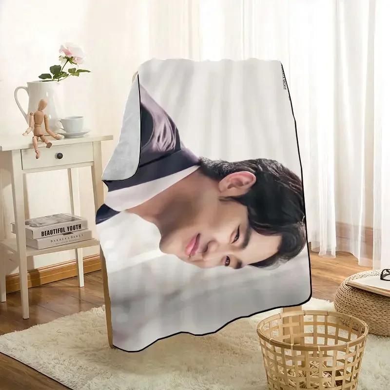 HEARMNY KPOP Kim Soo Hyun Blanket Super Soft Warm Microfiber Fabric Blanket For Couch Throw Travel Adult Blanket 0719