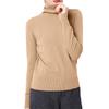 Women's Casual And Fashionable Knitted Pile Collar Solid Color Long Sleeved Top