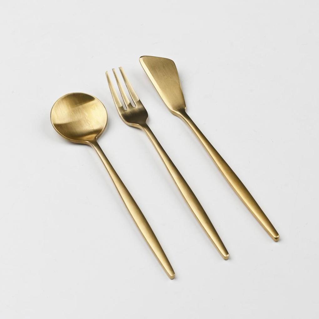 Abella Matte Stainless Steel Butter Knife Gold