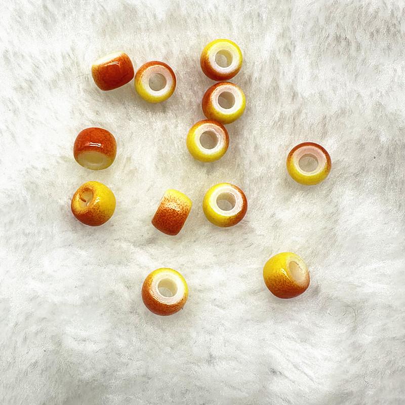 50pcs 6X9mm Big Hole Acrylic Beads Spacer Loose Beads for Jewelry Making DIY Handmade Bracelet Accessories