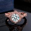 New New Engagement Ring  Flash Round Shining CZ Rings Luxury Crystal Women Jewelry
