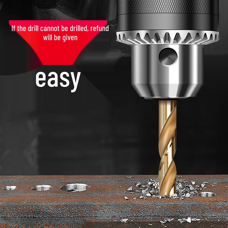 Cobalt-Enhanced Extended Length Twist Drill Bit Set - Super Hard Stainless Steel Alloy, 4.2mm.