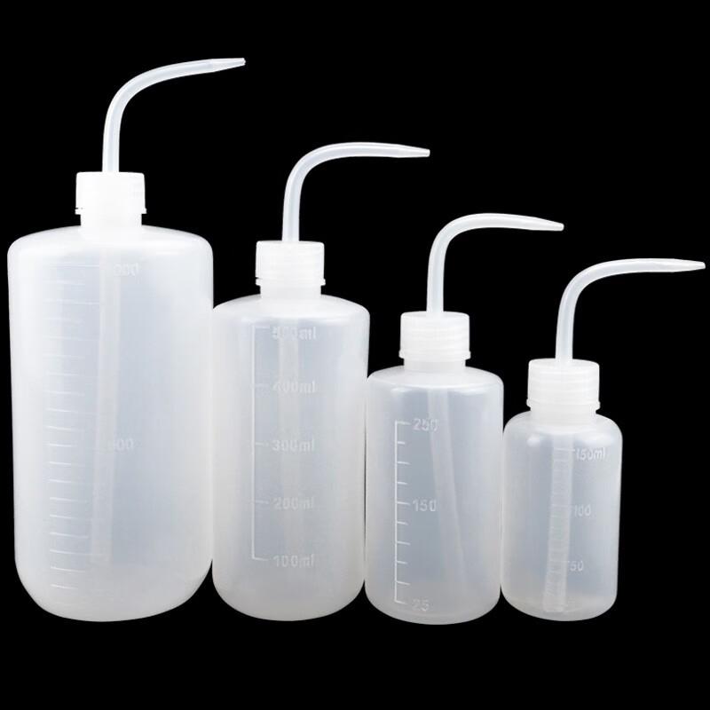 Bingyu BY-2021 LDPE Plastic Wash Bottle with Bent Tube and Scale 500ml