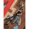 KND navajo feather & beads keyring black