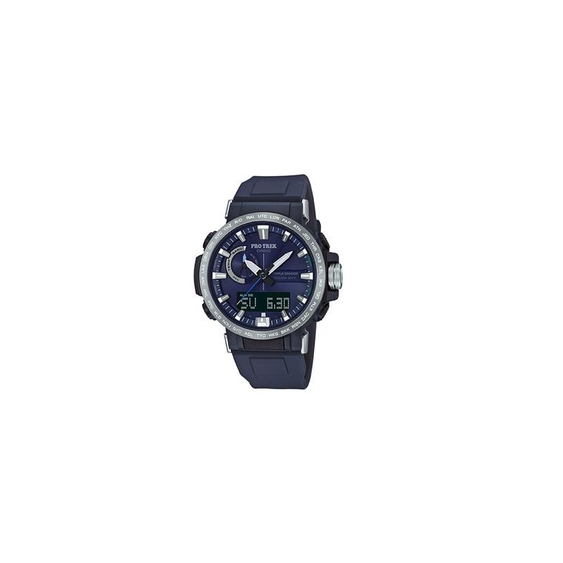 

Casio CASIOPRO TREK Series-Disc Dual Display Series Outdoor Mountaineering Solar Six Radio Wave Multifunctional Sports Smart Watch Quartz PRW-60-2APR синий