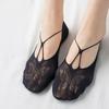 Women's No Show Lace Socks Low Cut Invisible Toe Topper Half Socks