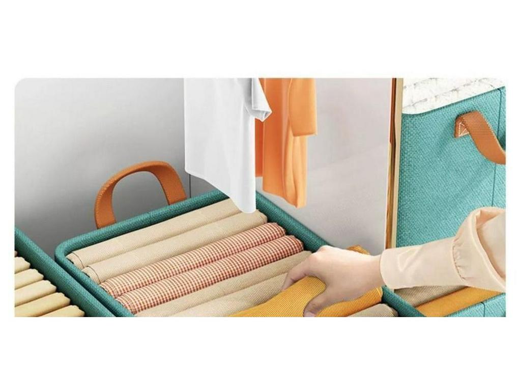 Steel Frame Large Capacity Foldable Storage Box for Toys, Clothes, Pants, and Wardrobe Organization