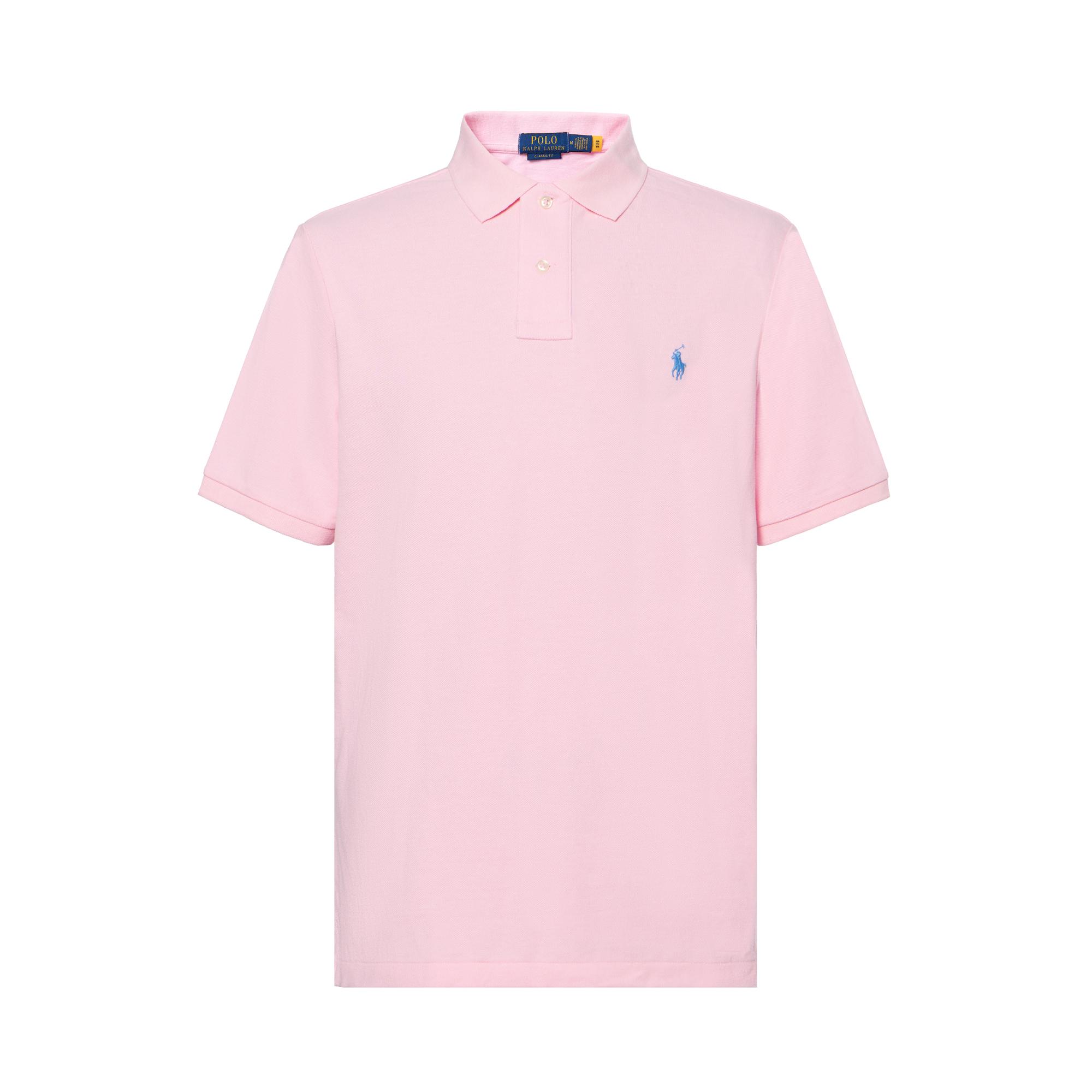 

Polo Ralph Lauren Однотонная рубашка поло с вышивкой логотипа Мужские рубашки поло Розовый 710783656-033 M