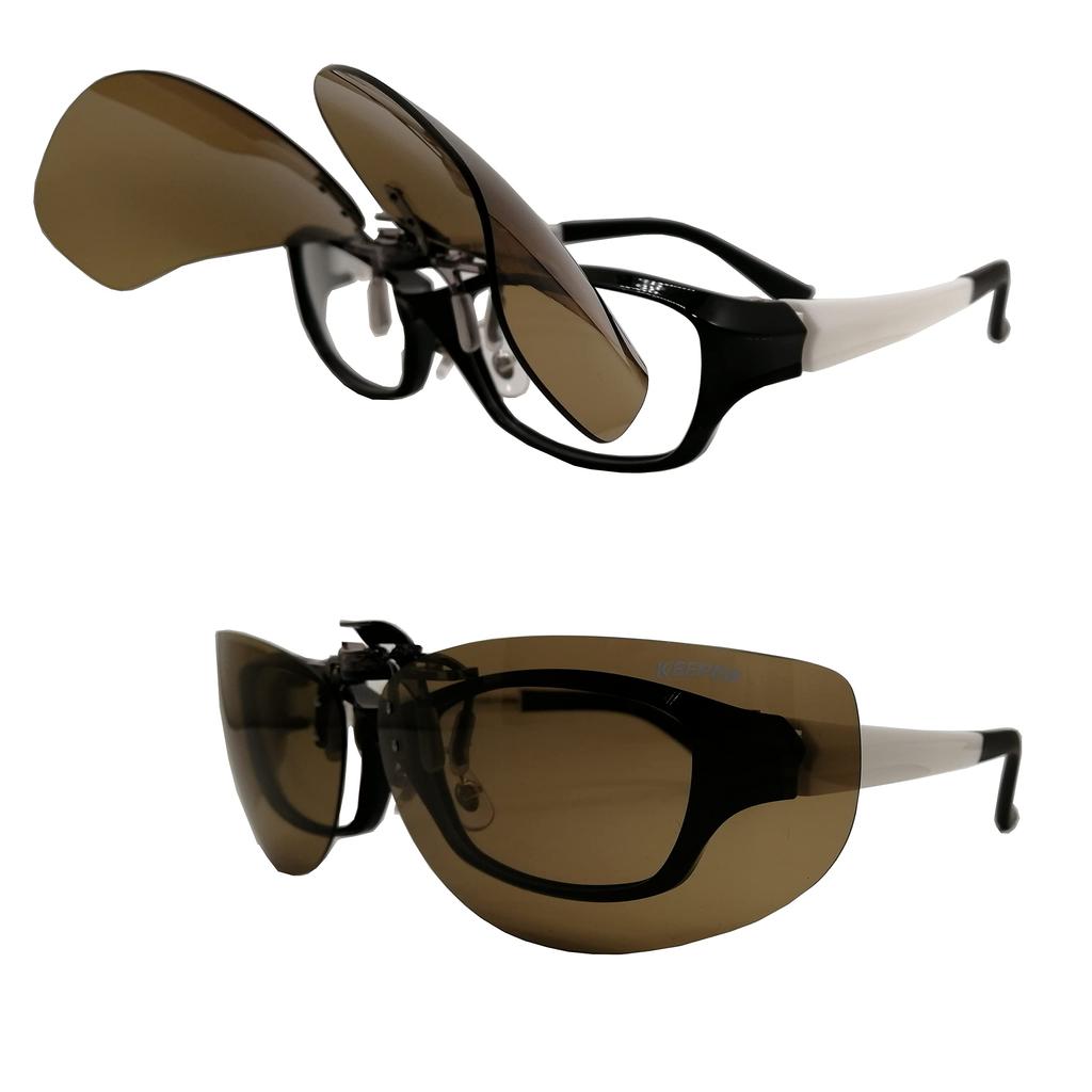 Okulary przeciwsłoneczne Keeper Made in Japan Polarized Apron Clip Type Over Glasses Ochrona UV Ultra Light Flip Type Large Cool SM 9322 [cliponkeeper]