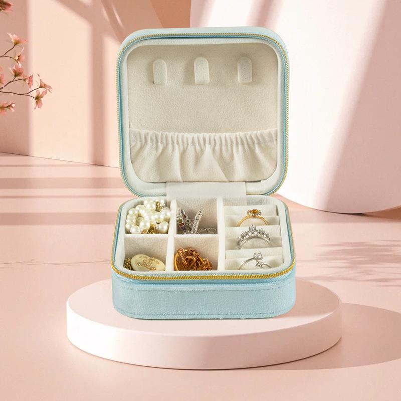 Portable Jewelry Box European Princess Travel Korean Hand Jewelry Jewelry Bag Earrings Ring Small Storage Box