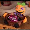 Halloween Storage Woven Basket Creative Halloween Decoration Perfect for Children's Parties Kindergartens Pumpkin Candy Buffets