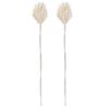 2Pcs Cotton Rope Curtain Tiebacks Leaf Shaped Tassel Curtain Clips Rope Straps for Curtain