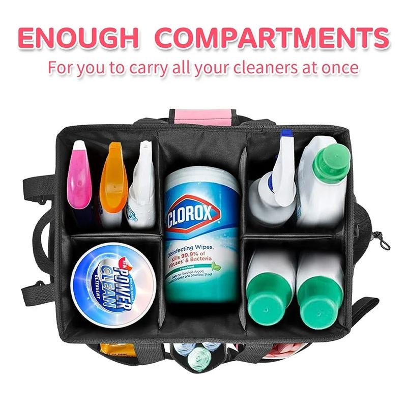 1pc Oxford Cloth Tools Storage Bag Foldable Large Capacity Cleaning Toolkit Crossbody Storage Bag With Handle Home Organizer