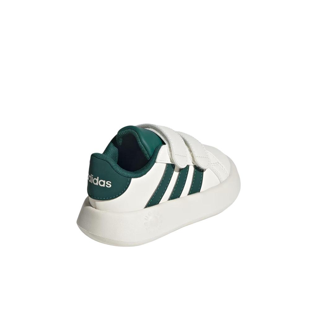 adidas Grand Court 2.0 Fashionable Comfortable Low-Top Walking Shoes Baby Sneaker White Green JQ7996