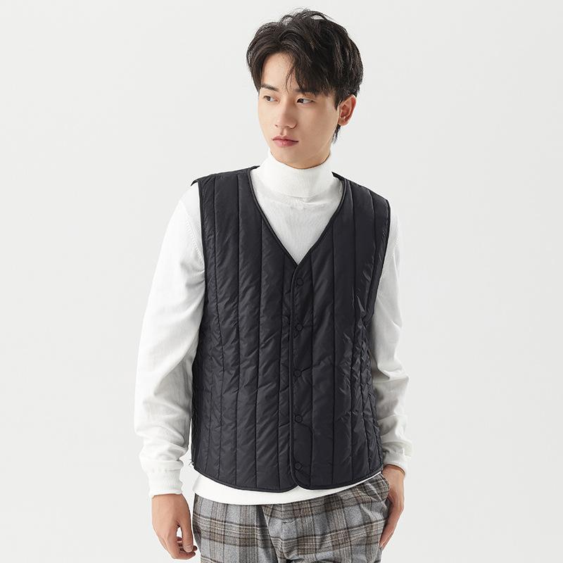 Student Multicolor Casual Men's Light Cotton Vest Undershirt Padded Vest Warm Liner Men's Models Comfortable and Stylish To Keep Warm 8518