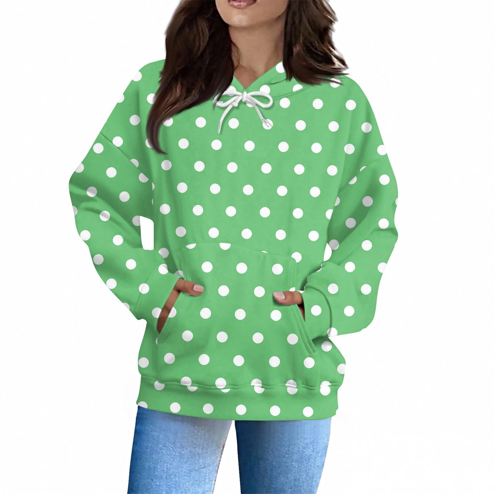 

Women s Fashion Daily Casual Hoodie Long Sleeve Printed Top M зелений
