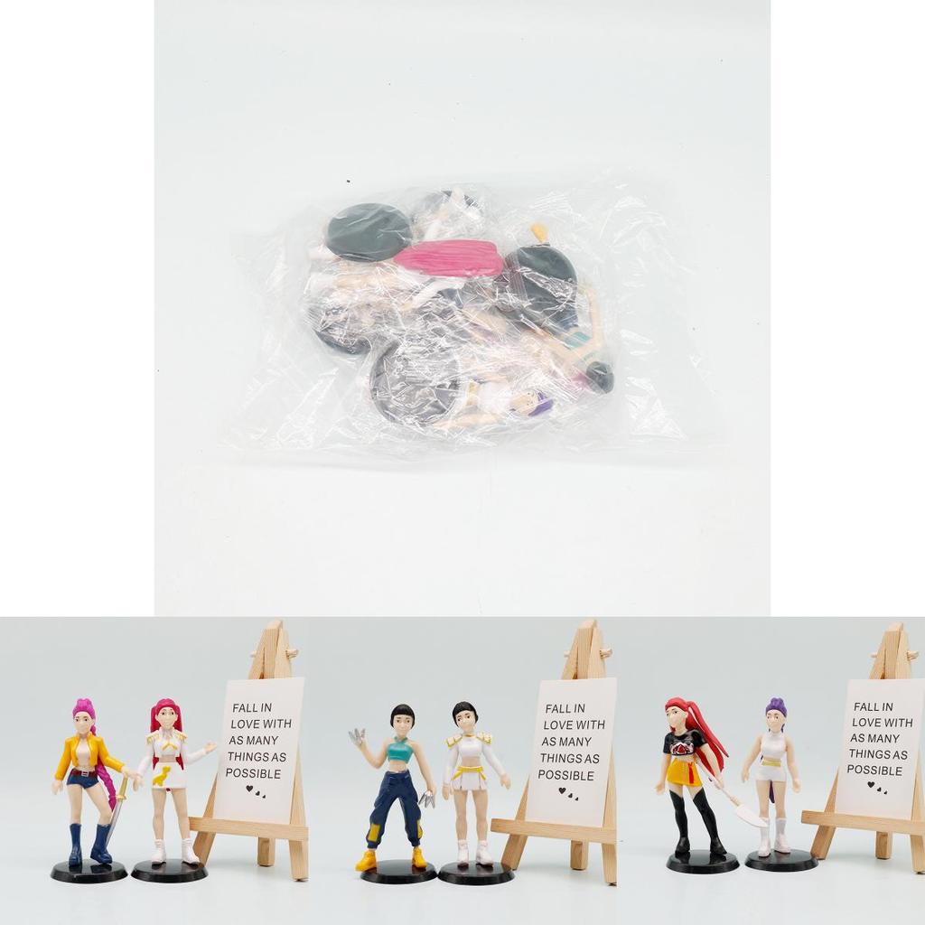 Kpop Demon Hunters Pvc Figurine With Base For Desk Decor Collectible Gift