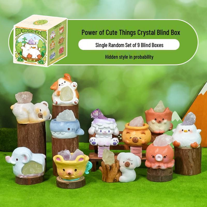 Cute Crystal Animal Ornament Blind Box: Desk Décor & Christmas Gift