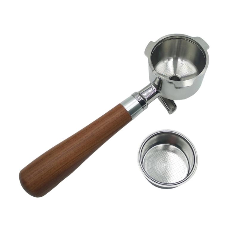 51mm Portafilter with Base for Coffee Machines Portable Espresso Filter Basket for Home and Professional Brewing