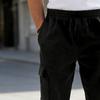 Work Pants Elastic Waist Tear-Resistant Double-Layer Reflective Strips Fabric High-Visibility Safety Pants Heavy-duty Workwear