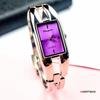 Stylish Women's Square Bangle Quartz Watch with Steel Band for Girls