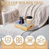 Cup Holder Sofa Drink Snack Remote Control Phone Holder Rotatable Couch Organizer Tray 5 Compartments Removable