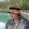 Sun hat that covers the face, small bucket hat, beach fisherman hat, women's straw hat, straw-braided small brim, sun protection, summer fashion
