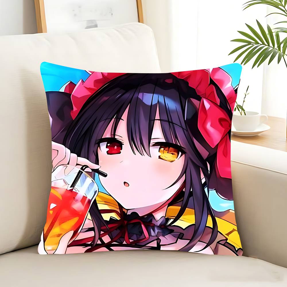 Tokisaki Kurumi Pillow Case Removable Washable Cushion Cover – All-Season Soft Linen