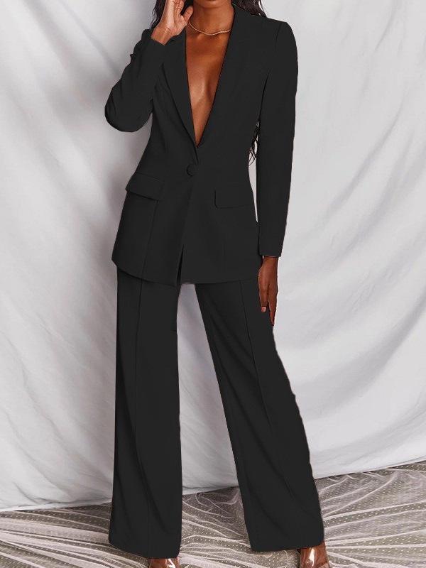 European and American Women's Spring and Autumn Fashion Suit Set - Professional Casual Business Attire
