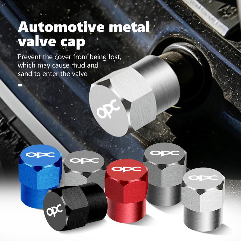For Opel 4Pcs Car Styling Alloy Wheel Tire Valve Cap Stem Cover Protect Accessories Insignia Corsa Zafira Mokka Grandland MOVANO qgi057