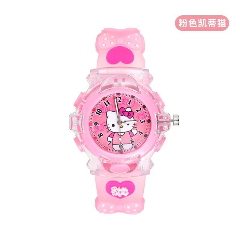 Silicone Cartoon Watch, Student Children'S Watch Luminous Light Luminous Light Watch Watch Supply
