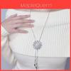 Snowflake Pendant Necklace For Women With Water Diamond Geometric Design Summer