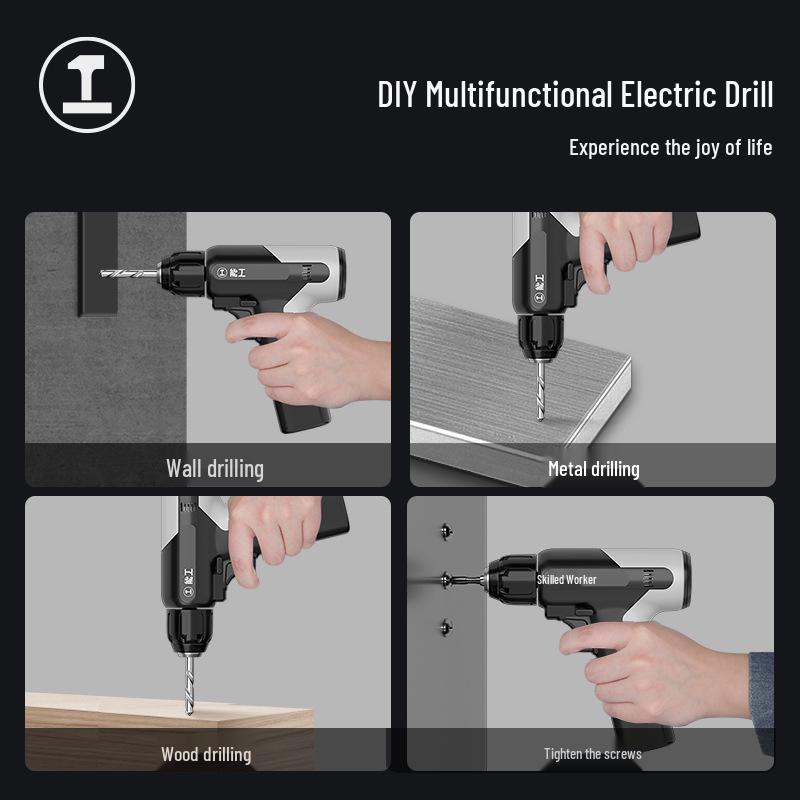 Green Forest 7.2V Cordless Drill/Driver, Multi-functional Electric Screwdriver, Rechargeable Home Tool Set.