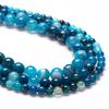 6 8 10 MM  Matte Natural Stone Beads Polished Blue Stripes Agates Stone Beads Diy Spacer Loose Beads for Jewelry Making Bracelet