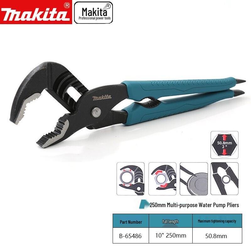 Регулируемые водопроводные клещи Makita, штепсель CN (адаптер в комплекте)