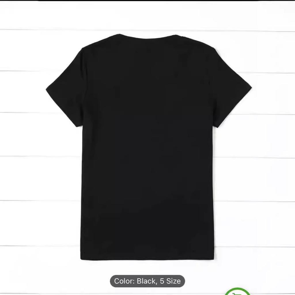 European and American spot printed crew neck T-shirt spring and summer casual short-sleeved crew neck top short-sleeved women's T-shirt
