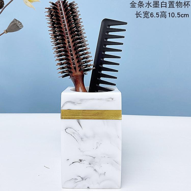 Σετ Μπάνιου Ρητίνης Είδη Τουαλέτας Επιτραπέζιο Σετ Πλυσίματος Σαπουνοθήκη Κύπελλο Στοματικού Διαλύματος Θήκη Οδοντόβουρτσας Μπουκάλι Λοσιόν Κύπελλο Αποθήκευσης Δίσκος Αποθήκευσης