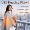 USB Powered USB Heating Shawl Washable Heating Blanket Versatile Thermal Blankets  Camping