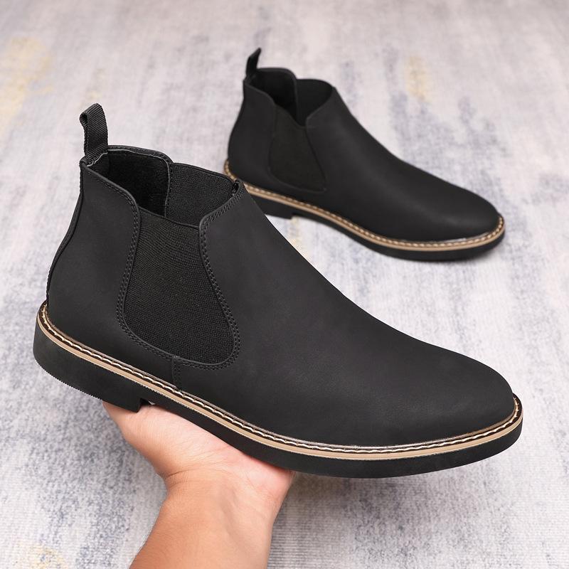 

Boots Men s Large Size Autumn and Winter New Frosted Martin Boots British Pointed Trend Versatile Chelsea Men s Boots 38