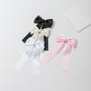 Generic Satin Bow Hair Clips Long Ribbon Barrettes Black White Pink Hair Accessories For Girls Women Spring Daily Party Wear