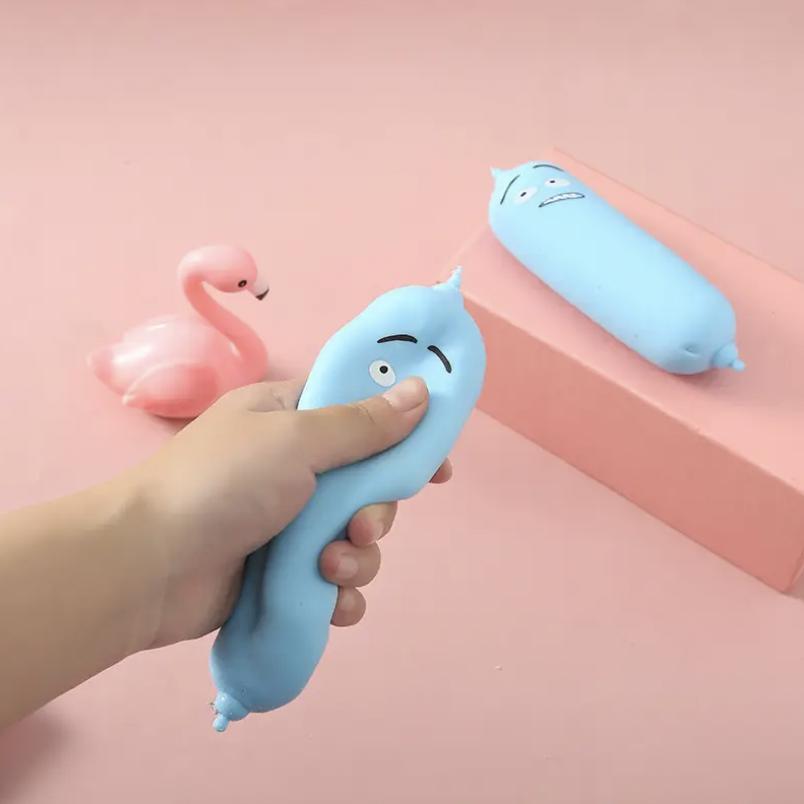 Sausage Memory Sand Novelty Fun Squeezing Toy Soft Rubber Squeezing Fingertip Creative Soft Plastic Stress Relieving Tool