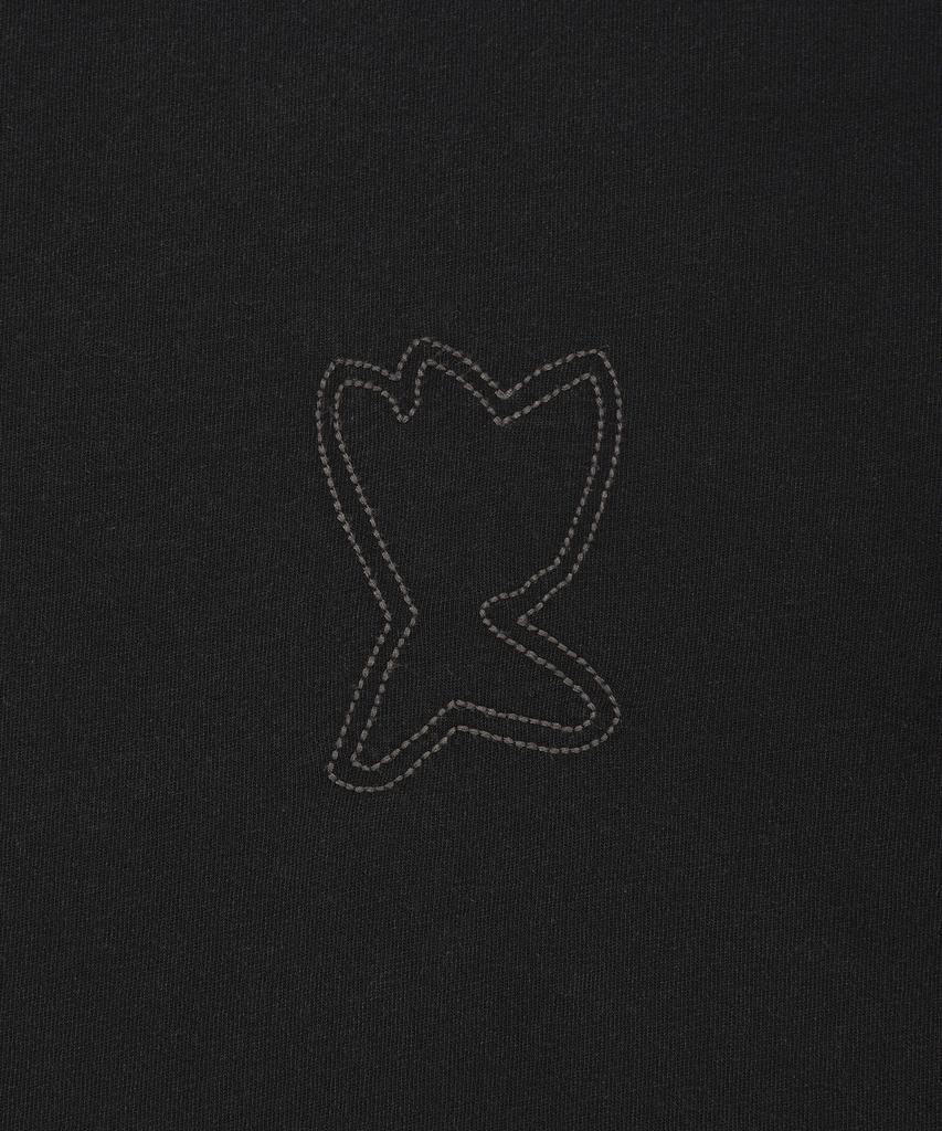 WACKY WILLY Denim-Like Short Sleeve T-Shirt Black