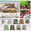 Duvet Cover Printed With Christmas Decoration Super Soft Brushed Microfiber Double Bed Comfortable Set With Zipper Closure And 2 Pillowcases