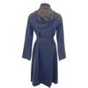 FOXEY NEW YORK 23451 Navy Nylon Reversible Hooded Coat coat 40 NavyUsed