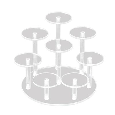 EdisonBrain Figure Display Stand, Acrylic, Holds 8 Figures, Display Stand, Stage