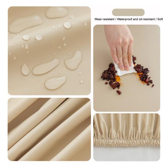 Round Fitted Tablecloth Elastic Table Cover Waterproof Wipeable Table Cloth for Indoor Outdoor Picnic Kitchen Dining 24"-47