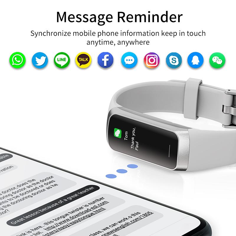 Smartwatch Smartband Donna Uomo Monitor Frequenza Cardiaca Pressione Sanguigna Connetti Braccialetto Smartwatch Tracker Fitness Sportivo