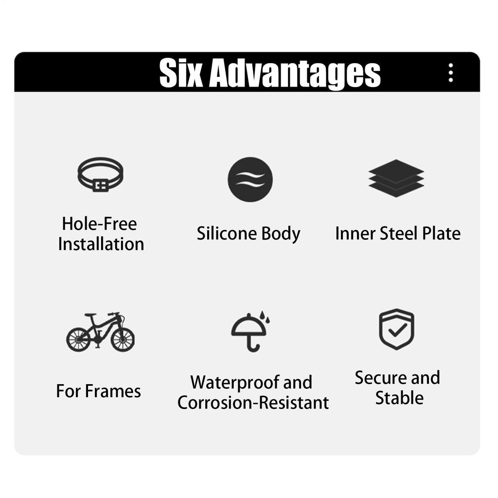 Integrated Strap Kettle Mount Bicycle Water Bottle Cage Mount Silicone Portable Water Bottle Bracket Bike Accessories