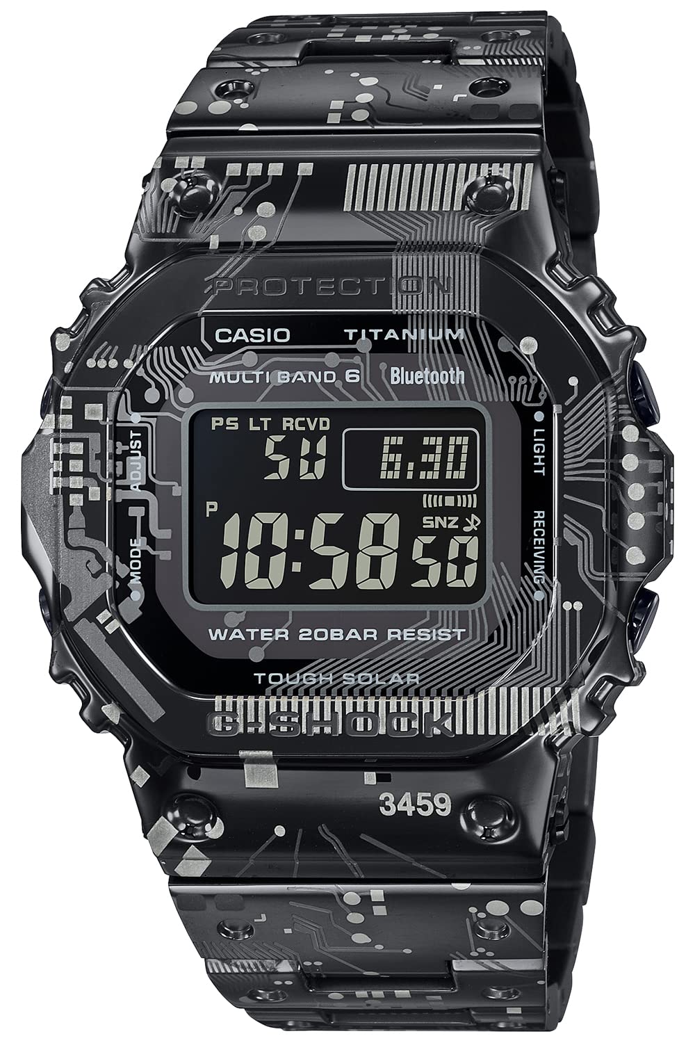 

[Casio] Годинник G-Shock [] Оснащений Bluetooth Повністю металеве радіо Сонячна титанова модель GMW-B5000TCC-1JR Чоловічий чорний